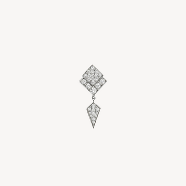 Stud Stairway Argent Diamants