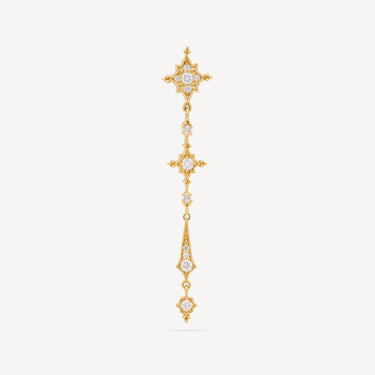 Boucle D'Oreille Stella Or Jaune Diamants Grande