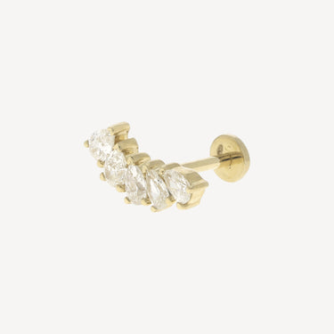 Piercing Puce 5 Birnen Gelbgold