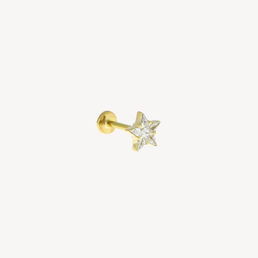 Gelbgold-Diamant-Stern-Composite-Chip-Piercing