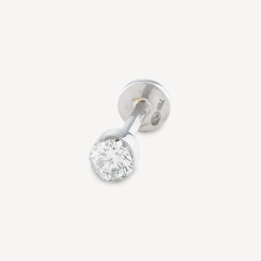 Piercing Puce White Gold Diamond 3mm Invisible Setting