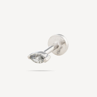 Piercing Puce White Gold Marquise 2.8x1.5mm