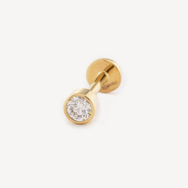 Piercing Puce Yellow Gold Diamond 2.5mm