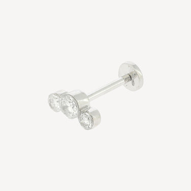 Puce piercing trilogy diamonds white gold