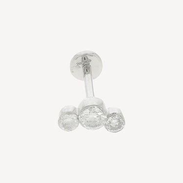 Puce piercing trilogy diamonds white gold