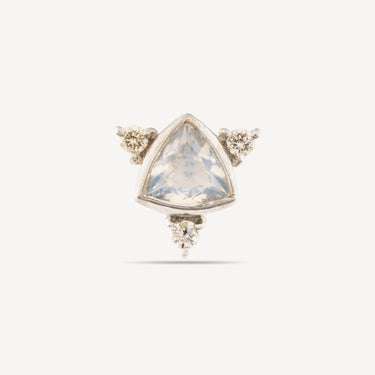 Stud Triangle Pierre de Lune Diamants