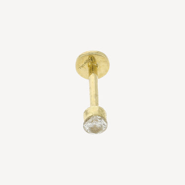 Piercing Puce Diamant 2.5mm Serti Invisible Or Jaune