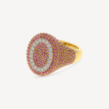 The 6th Pink Sapphire signet ring