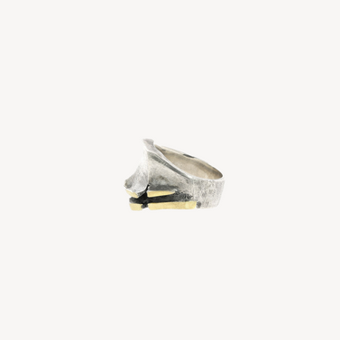 Torn Gold Edges Signet Ring