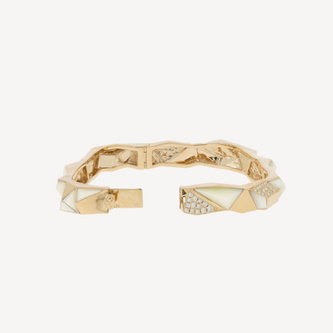 Bracelet Edgy White Mother of Pearl