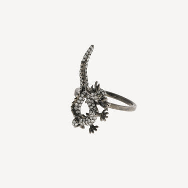 Dragon Ring Black Gold Diamonds