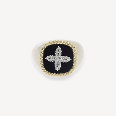 Bowie Black Diamond Signet Ring