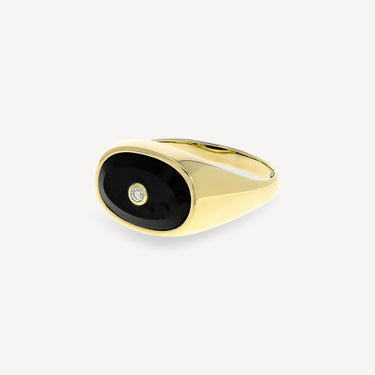 Orso Black Onyx Signet Ring